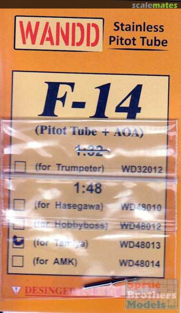 Boxart F-14 Tomcat Pitot Tube and AOA (Stainless Steel) WD48013 WandD Studio