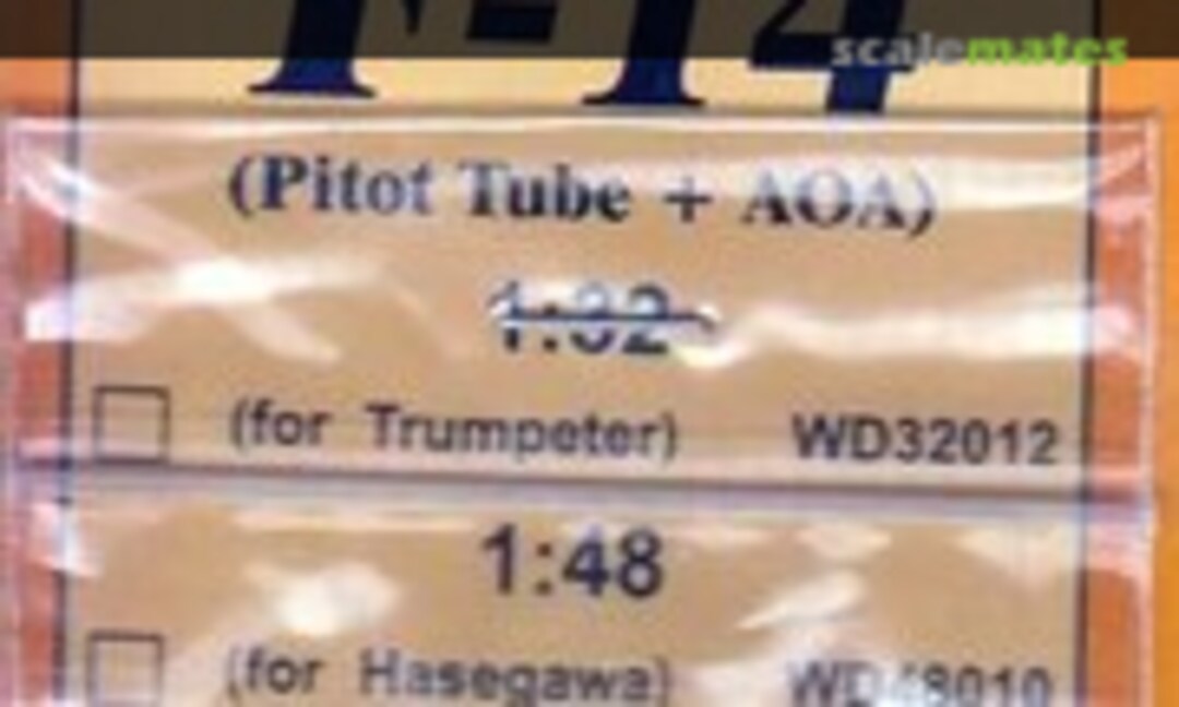 1:48 F-14 Tomcat Pitot Tube and AOA (Stainless Steel) (WandD Studio WD48013)