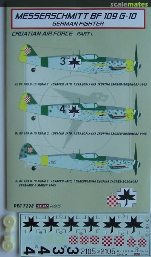 Boxart Messerschmitt Bf 109 G-10 DEC7298 Kora Models