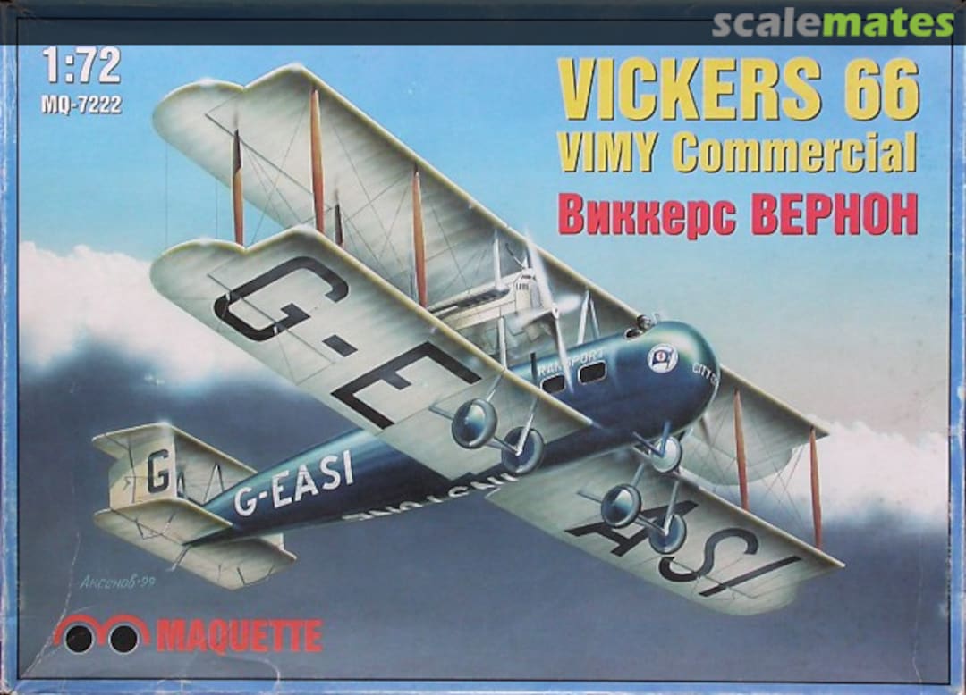 Boxart Vickers 66 Vimy Commercial MQ-7222 Maquette