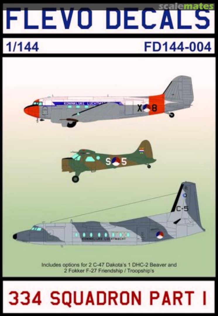 Boxart 334 Squadron Part 1 FD144-004 Flevo Decals