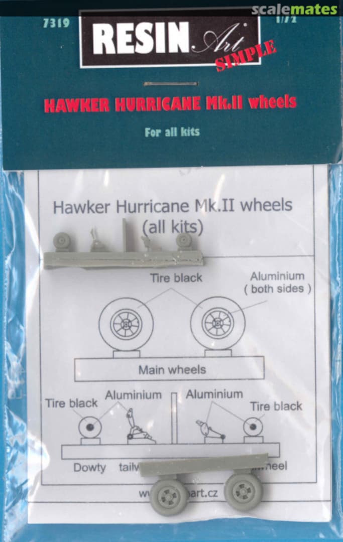 Boxart Hawker Hurricane Mk.II Wheels 7319 Resin Art