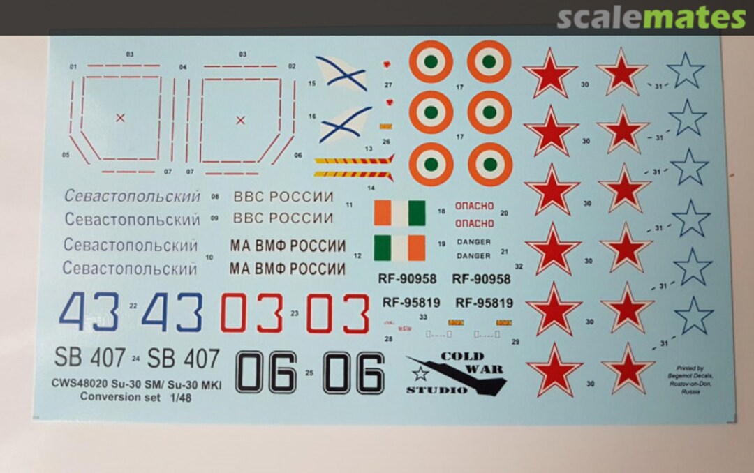 Boxart Su-30 SM and Su-30 MKI CWSD48002 Cold War Studio