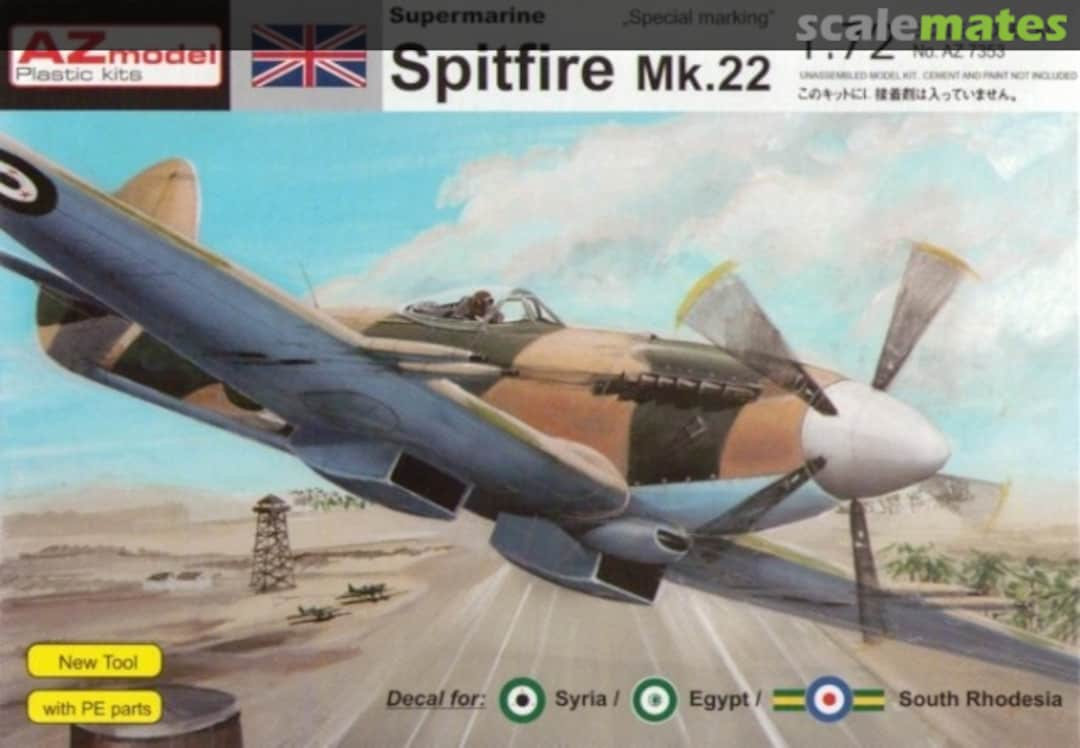 Boxart Supermarine Spitfire Mk.22 „Special marking" AZ7353 AZmodel