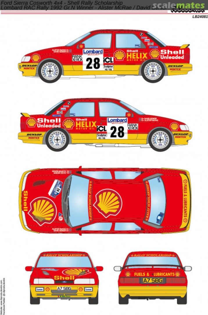 Boxart Ford Sierra Cosworth 4x4 - Shell Rally Scholarship LB24081 LB Production