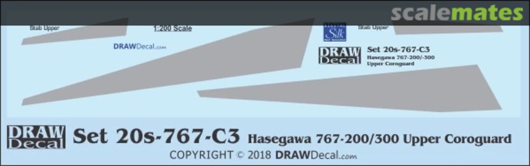 Boxart Hasegawa 767-200/-300 Upper Coroguard 20-767-C3 Draw Decal