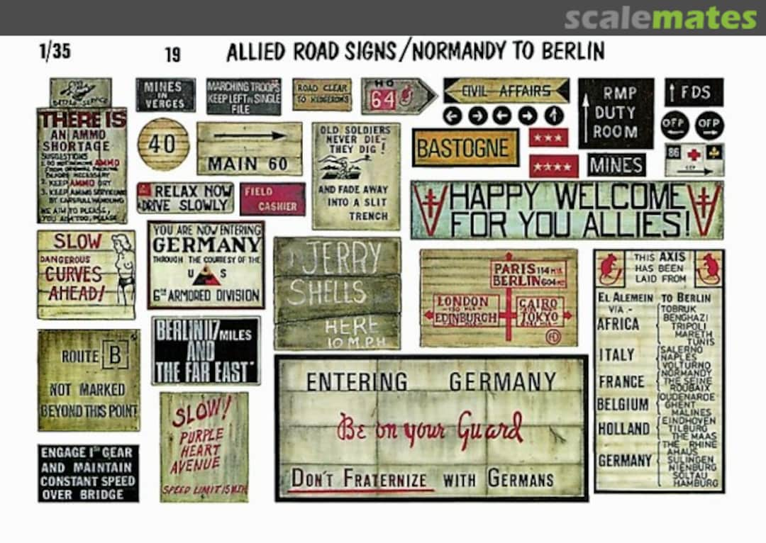 Boxart Allied Roadsigns/Normandy 19 Verlinden Productions