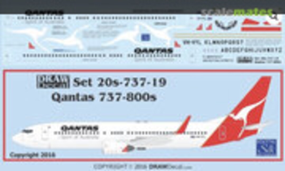 1:200 Qantas 737-800s (Draw Decal 20s-737-19)