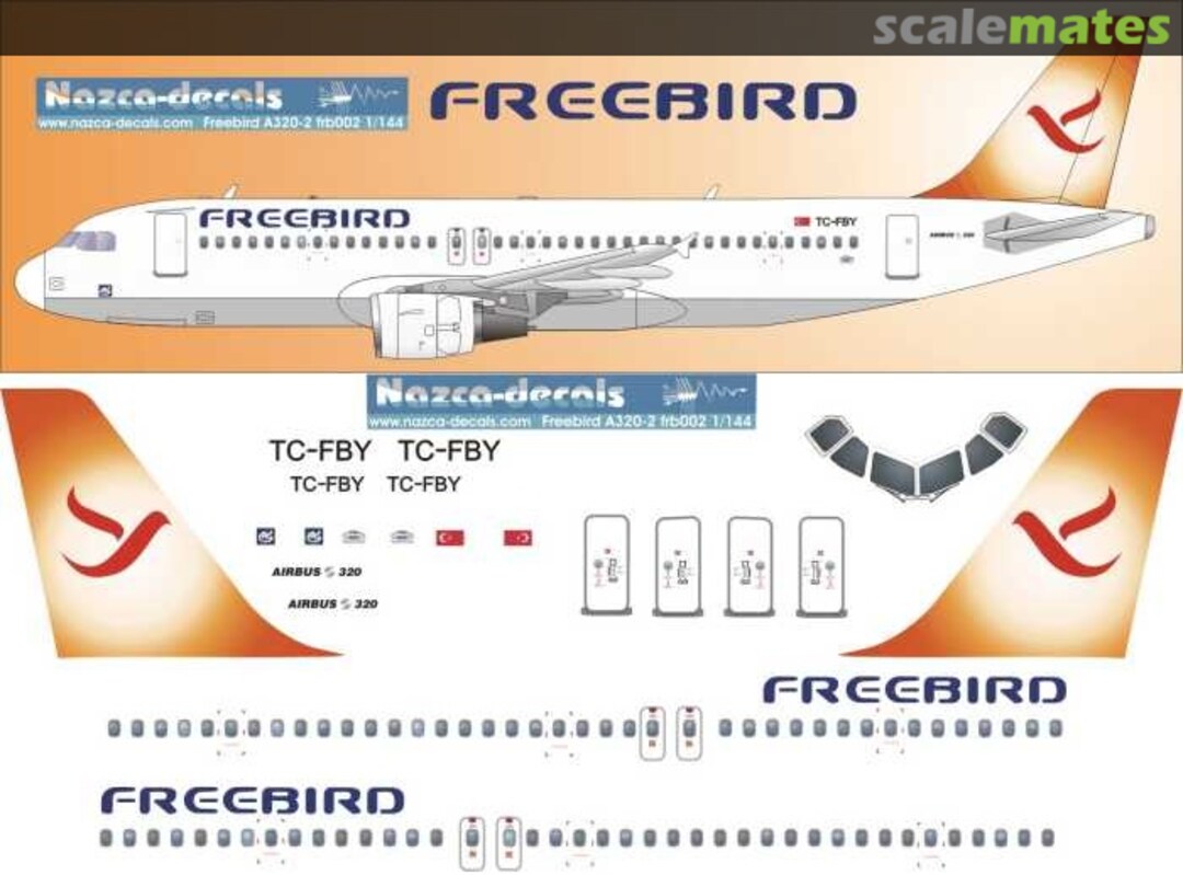 Boxart Airbus A320 FRB003 Nazca decals