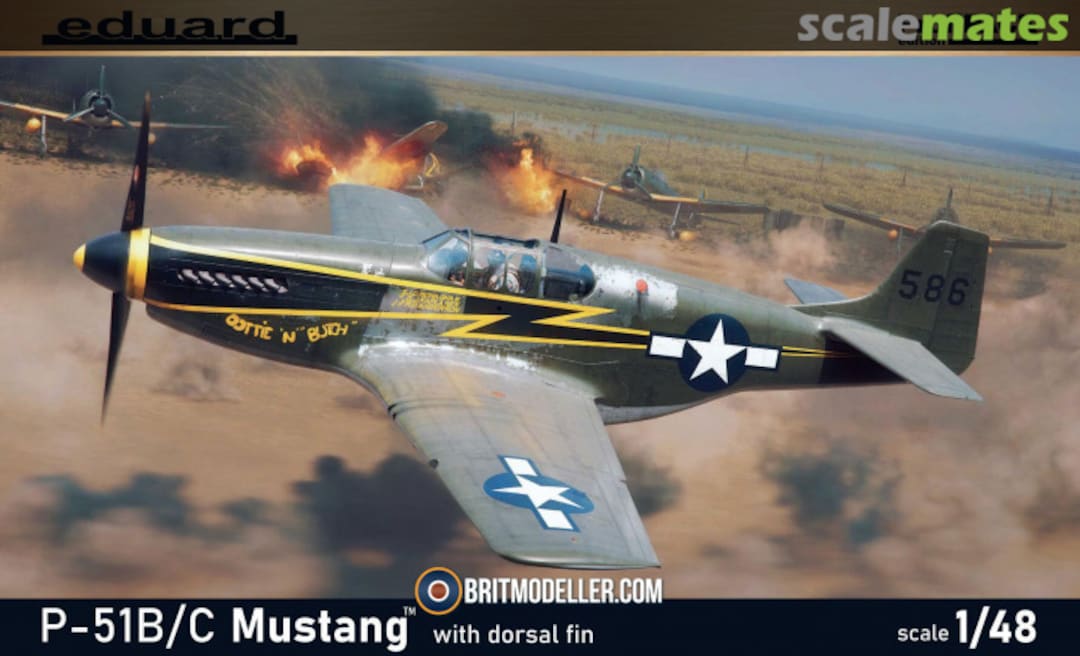 Boxart P-51B/C Mustang With Dorsal Fin 82108 Eduard