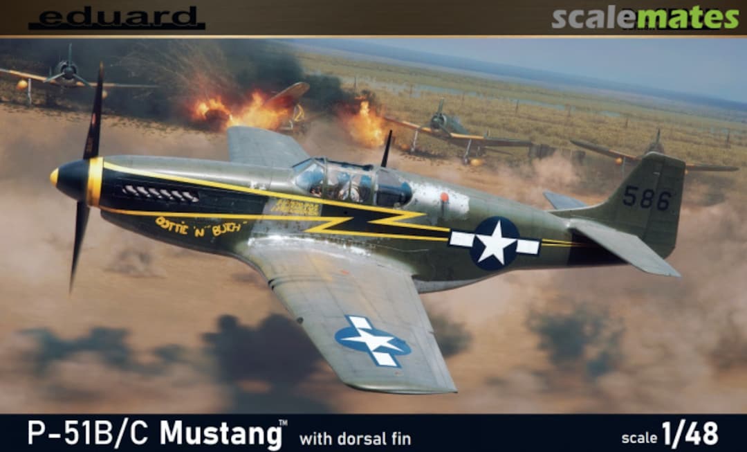 Boxart P-51B/C Mustang With Dorsal Fin 82108 Eduard