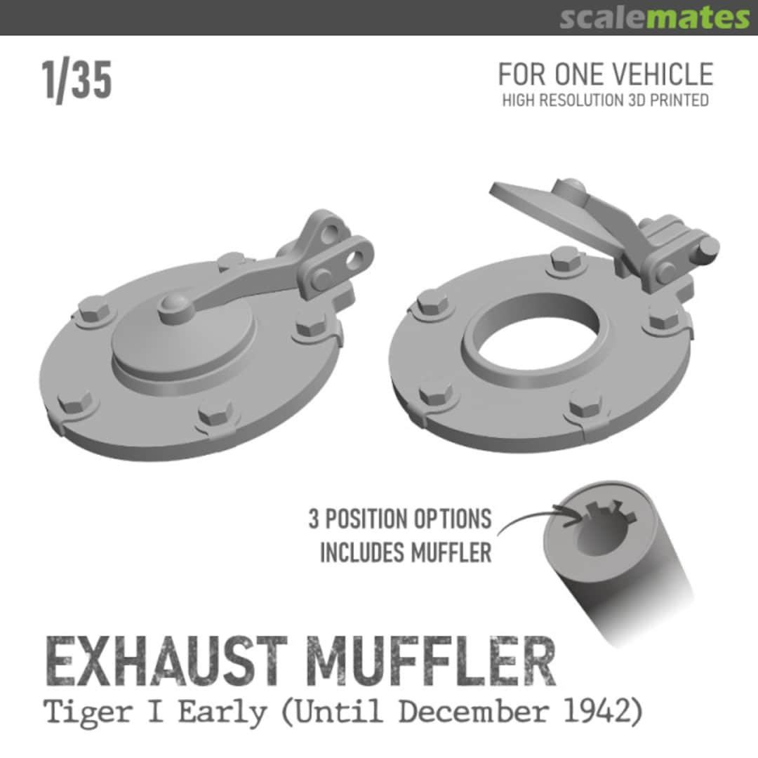 Boxart Exhaust Muffler Tiger I Early (Until December 1942) for TAKOM FW35004 Fibelworks