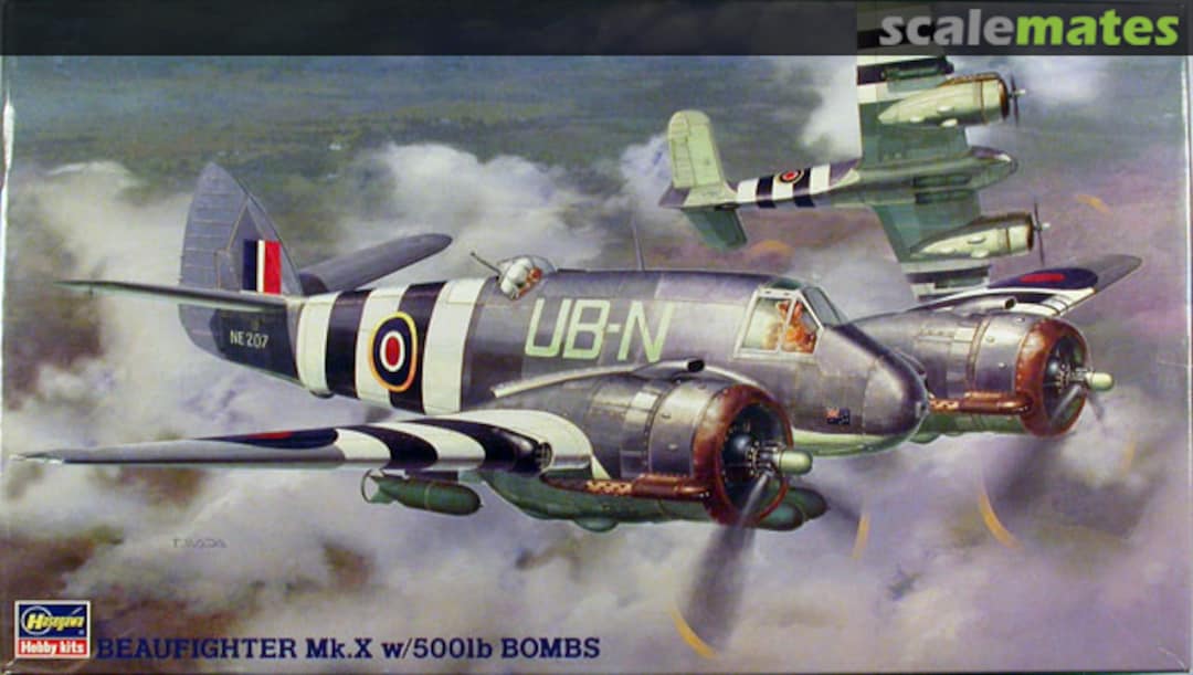 Boxart Beaufighter Mk.X w/500lb Bombs 51279 Hasegawa