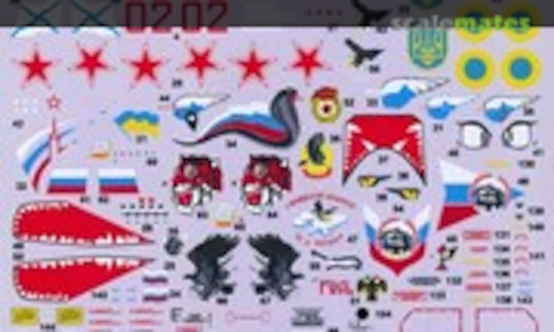 1:72 Su-27/Su-33 Flanker B/D (Authentic Decals 72-10)