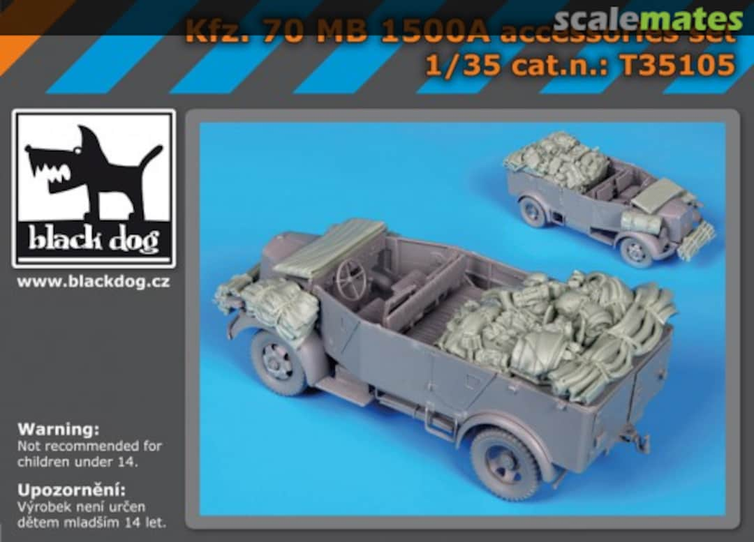 Boxart Kfz. 70 MB 1500A accessories set - MiniArt - T35105 Black Dog