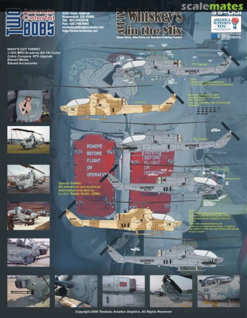 Boxart AH-1W Whiskey's in the Mix 35-001 TwoBobs Aviation Graphics