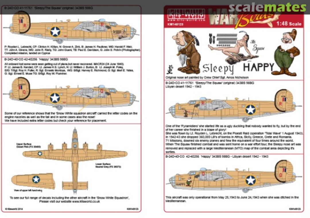 Boxart B-24D Liberator KW148123 Kits-World