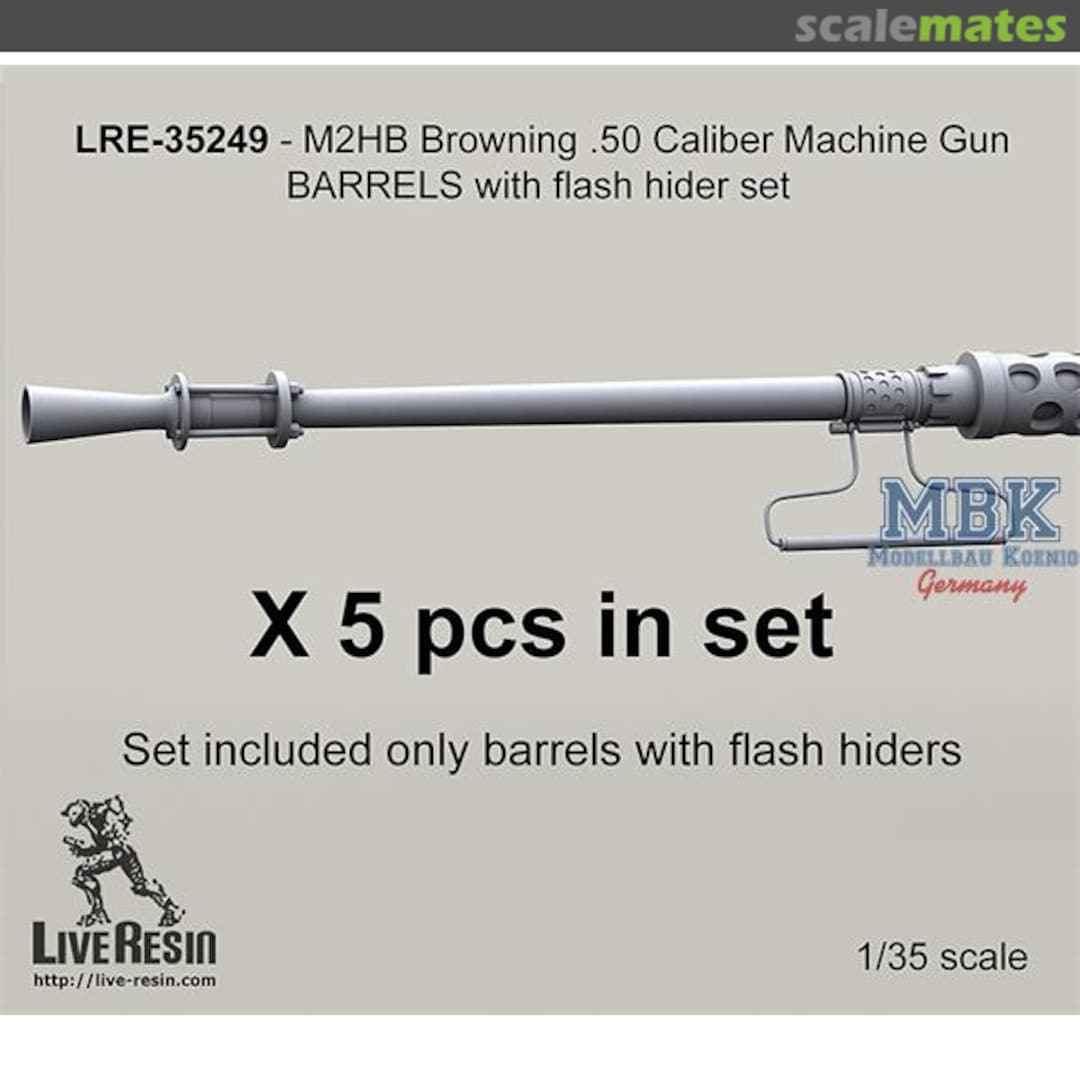 Boxart M2HB Browning .50 Caliber w/ flash hider LRE-35249 Live Resin