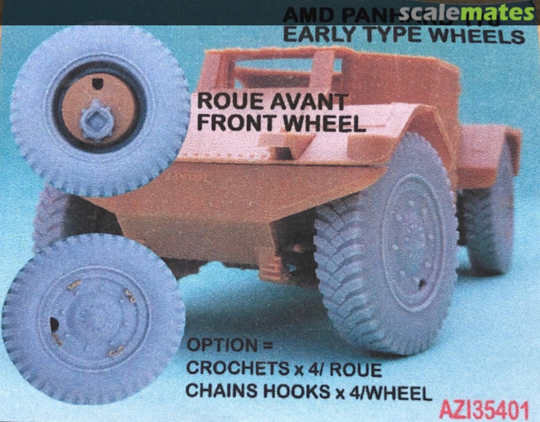 Boxart AMD Panhard 178 early type wheels AZI35401 Azimut