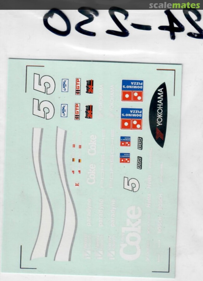 Boxart PORSCHE 962, COKE, IMSA, DAYTONA, B.AKIN, H.J. STUCK 24-230 DMC Decals