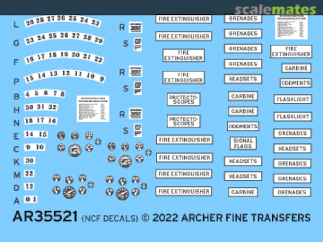 Boxart M8 Light Armored Car Instruments and Placards AR35521 Archer