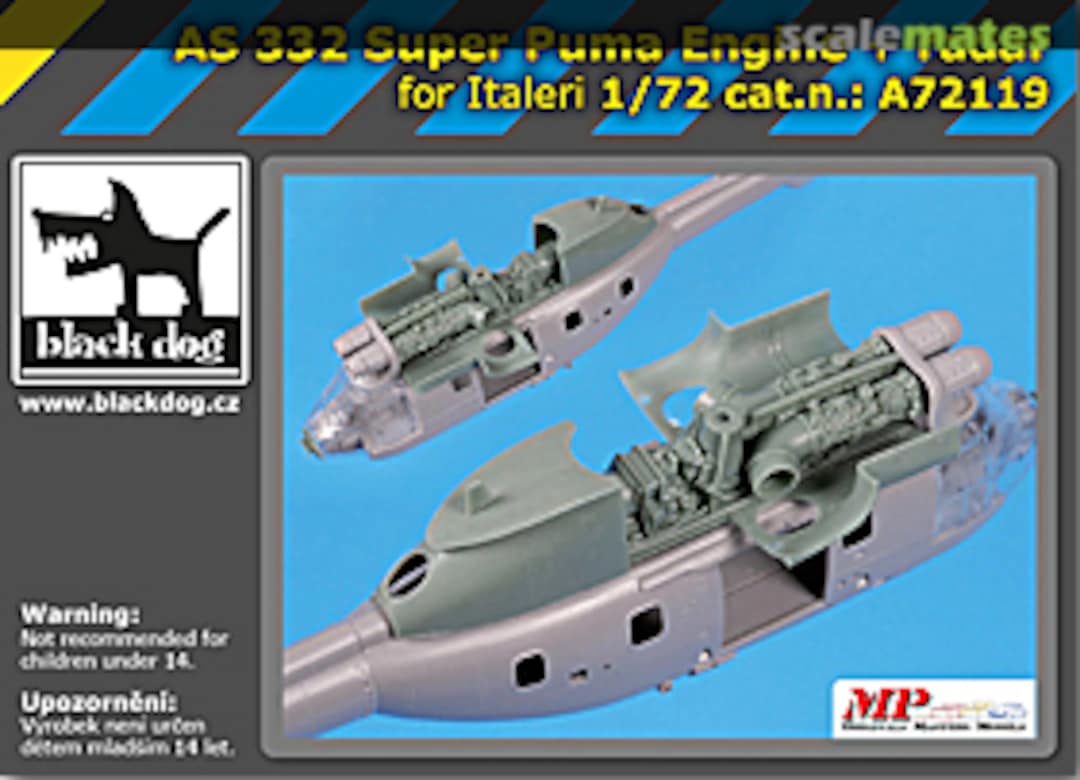 Boxart AS.332 Super Puma - Engine & Radar Set A72119 Black Dog