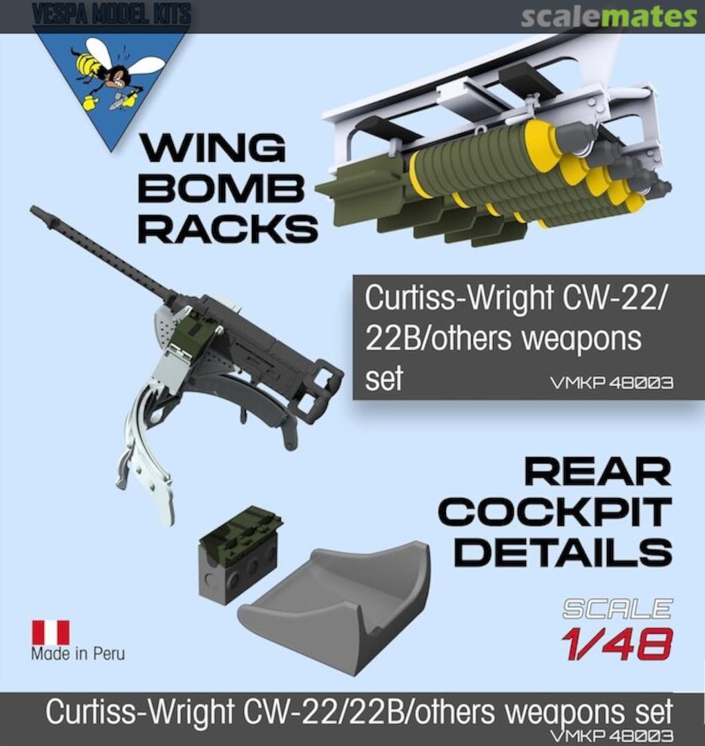 Boxart Curtiss-Wright CW-22/22B/others Weapons Set VMKP 48003 Vespa Model Kits