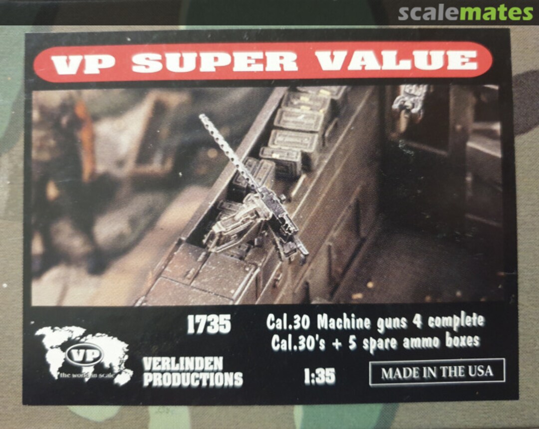 Boxart Cal .30 Machine Guns 1735 Verlinden Productions