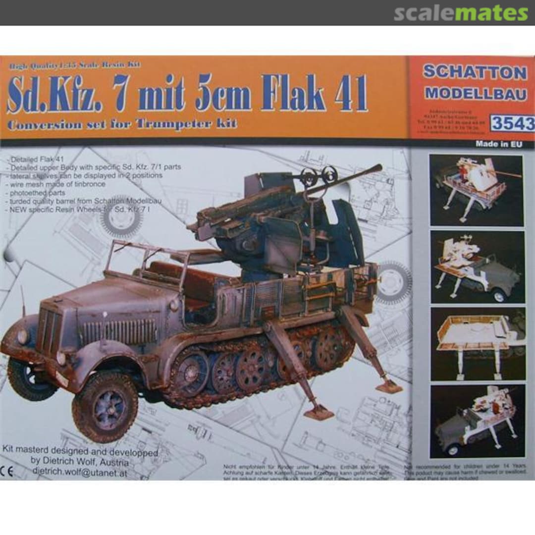 Boxart Sd.Kfz.7 mit 5cm FlaK41 3543 Schatton Modellbau