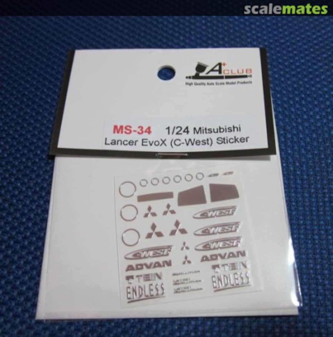 Boxart Mitsubishi Lancer Evo X (C-West) Sticker MS-034 A+ Club