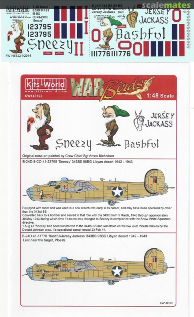 Boxart B-24D Liberators KW148122 Kits-World