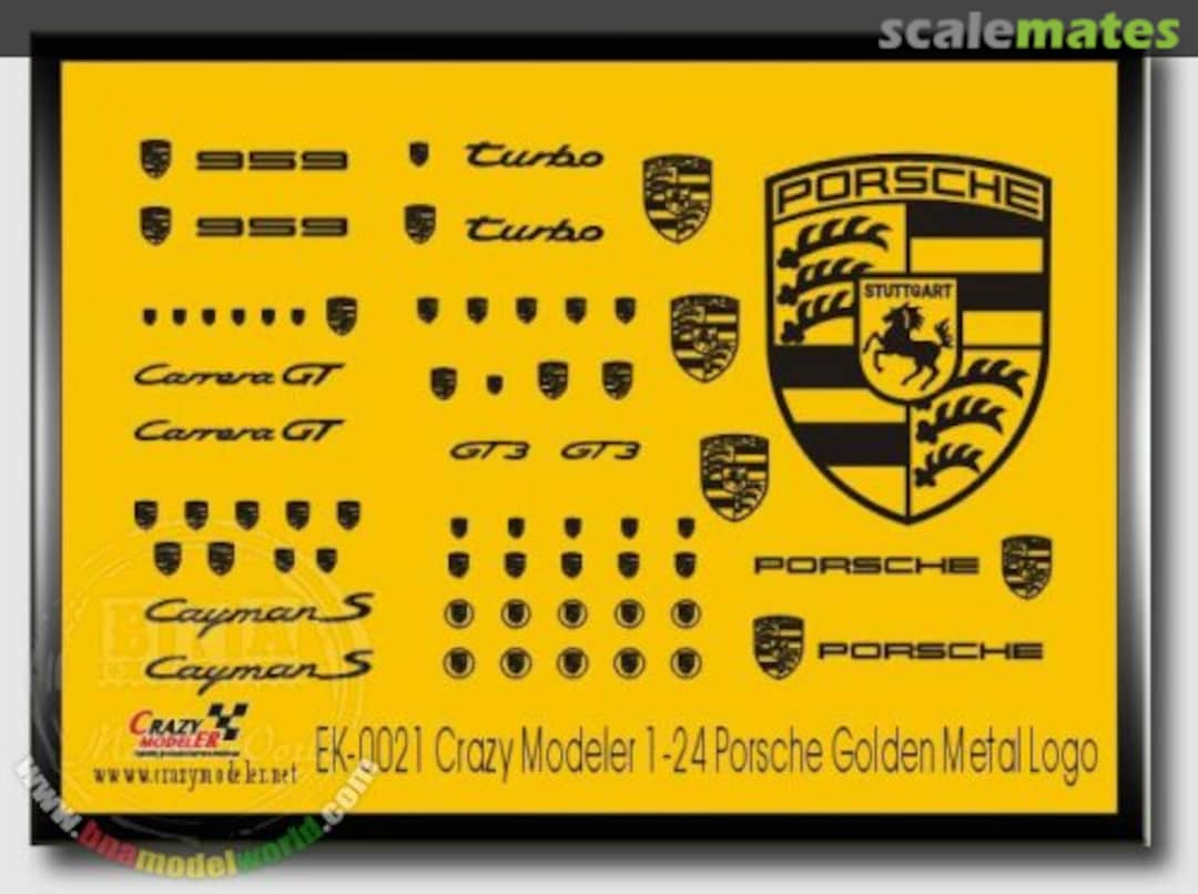 Boxart Porsche Golden Metal Logo EK0021 Crazy Modeler