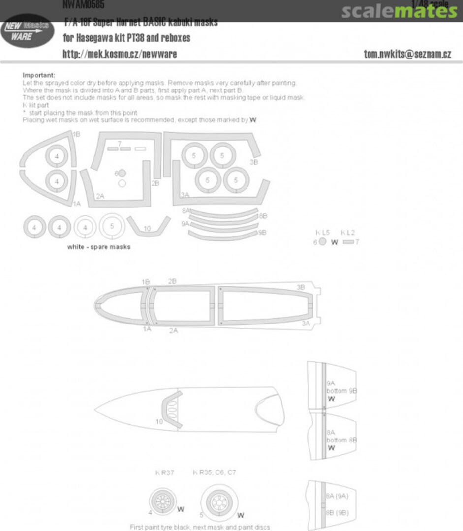 Boxart F/A-18F Super Hornet BASIC kabuki masks NWAM0585 New Ware