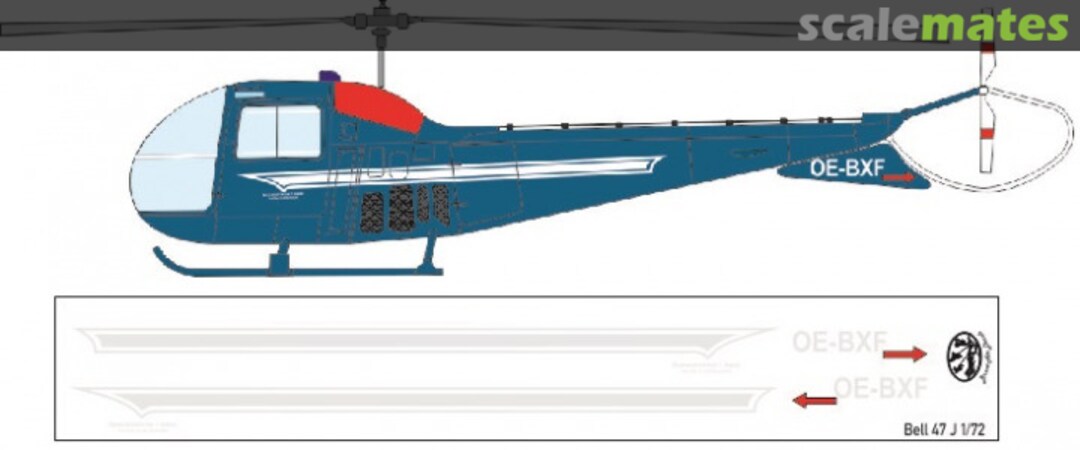 Boxart Agusta-Bell 47J HZ 72001 Brent-Air-Decals