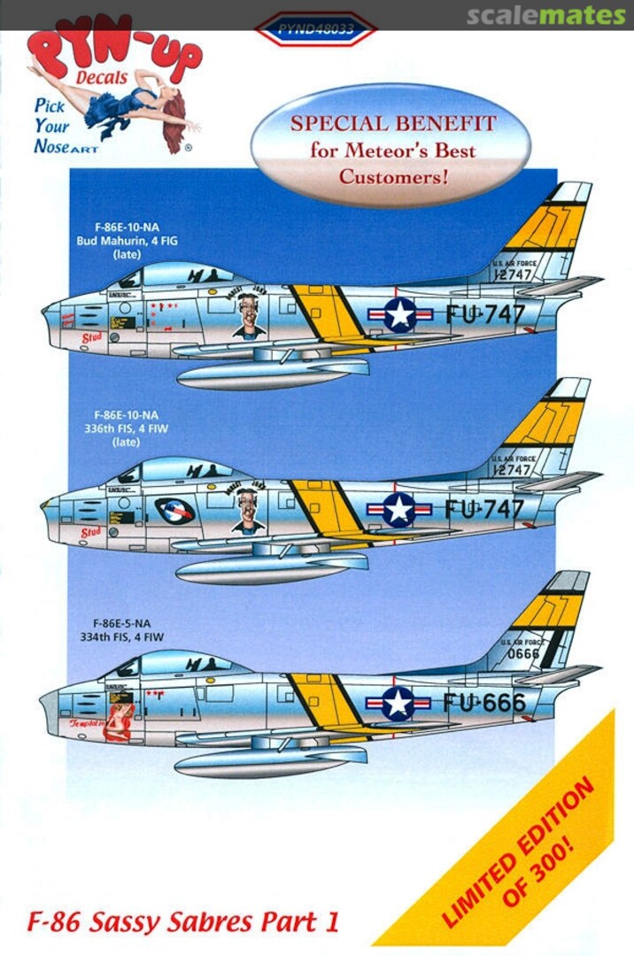 Boxart F-86 Sassy Sabres Part 1 PYND48033 Pyn-Up Decals