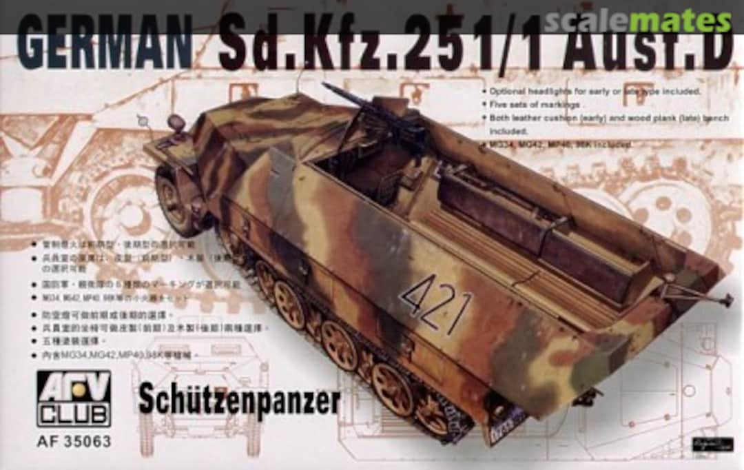 Boxart Sd.Kfz.251/1 Ausf.D AF35063 AFV Club