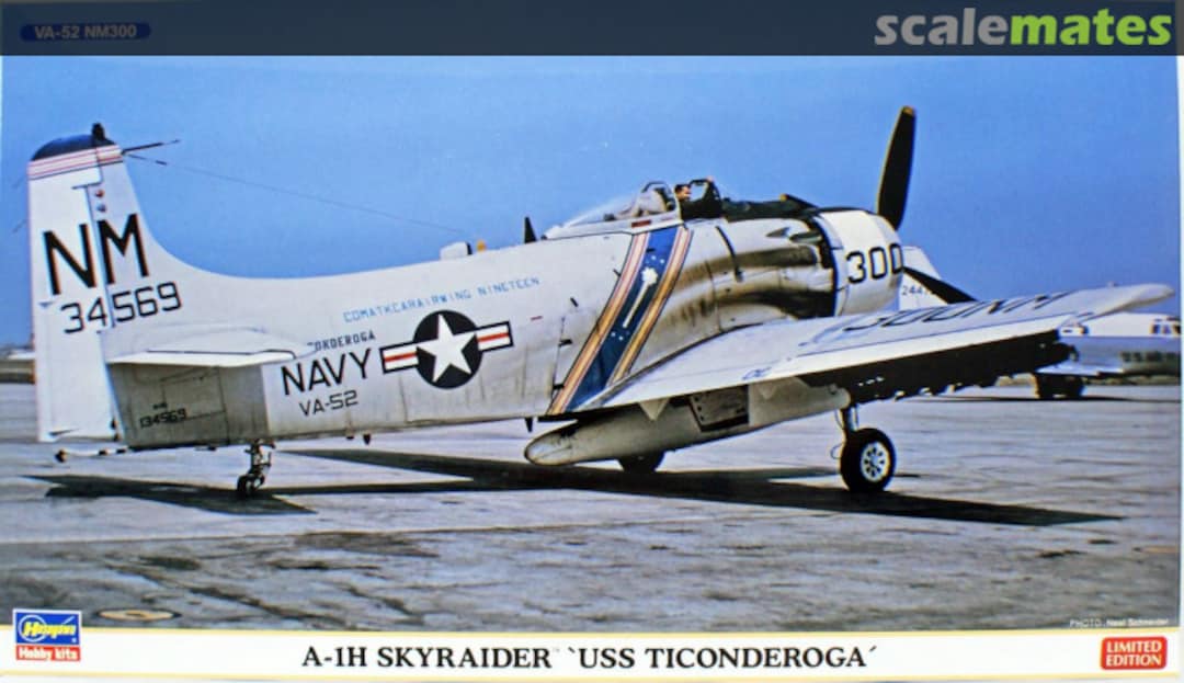 Boxart A-1H Skyraider `USS Ticonderoga´ 02262 Hasegawa