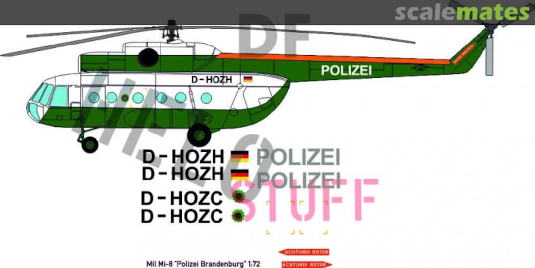 Boxart Mil Mi-8 "Polizei Brandenburg" DF21372 DF HeloStuff