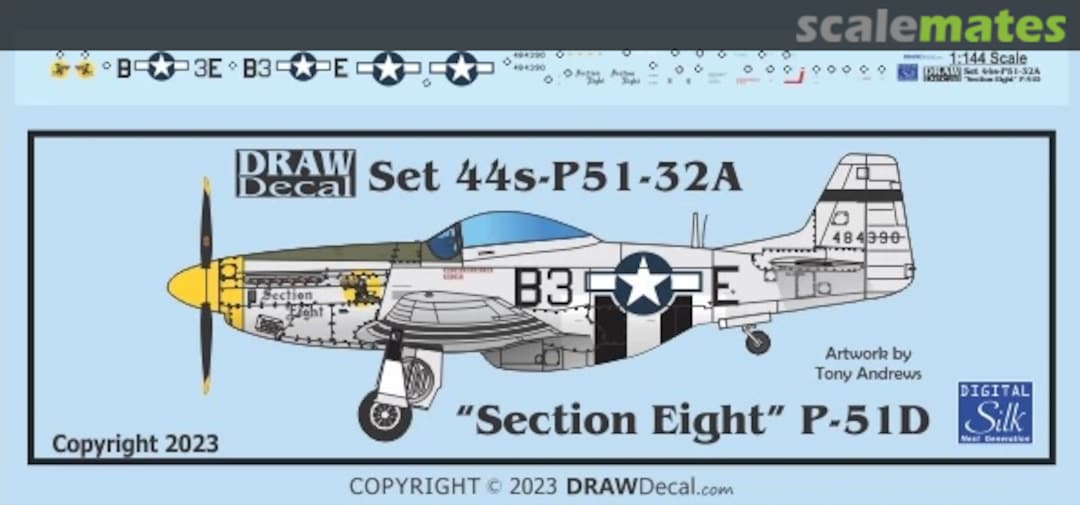 Boxart “Section Eight” P-51D 44-P51-32A Draw Decal