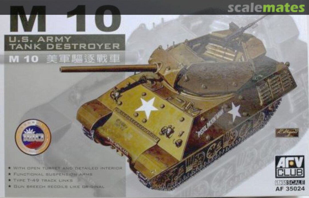 Boxart M10 - U.S.Army Tank Destroyer AF35024 AFV Club