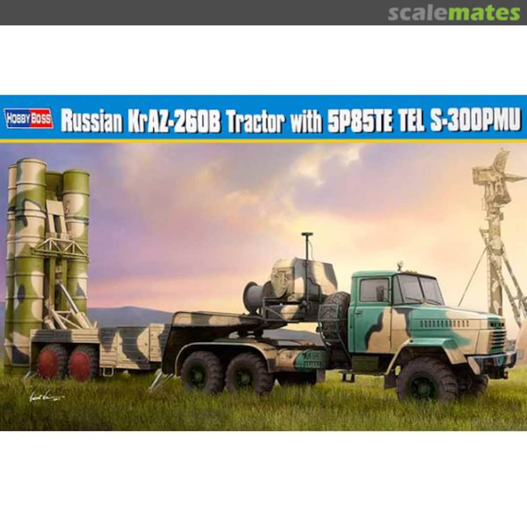 Boxart KrAZ-260B Tractor with 5P85TE TEL S-300PMU 85511 HobbyBoss