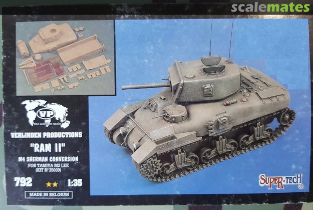 Boxart "RAM II" M4 Sherman Conversion 792 Verlinden Productions