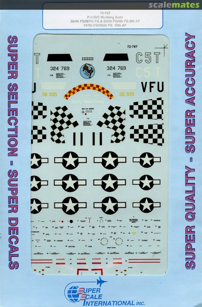 Boxart P-51B/C Mustang Aces 72-767 SuperScale International