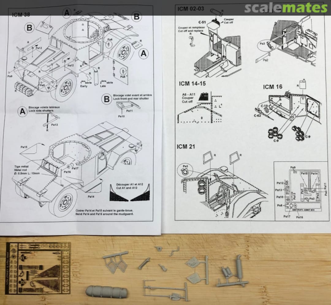 Boxart AMD Panhard 178 hull update set (for ICM) AZI35404 Azimut