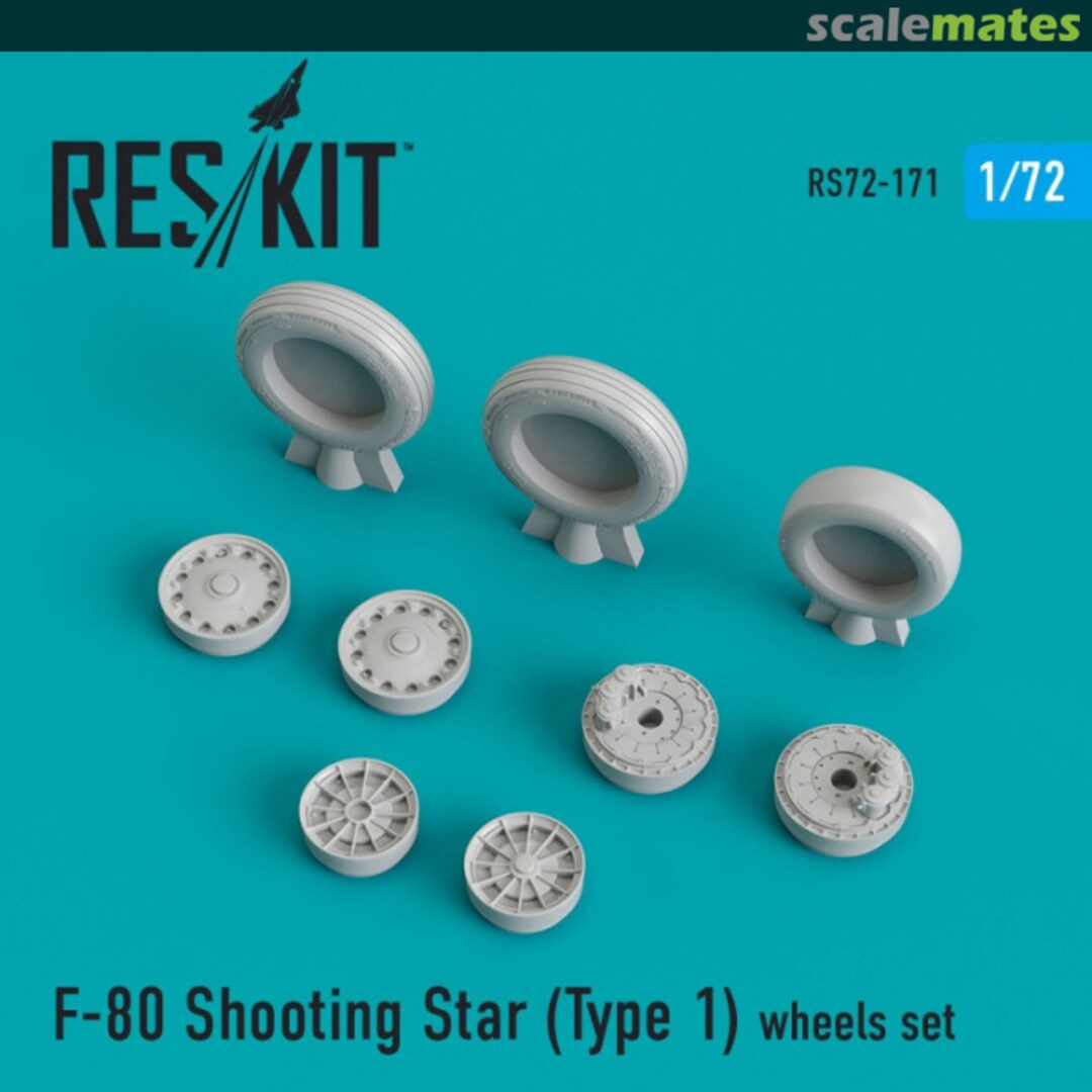 Boxart F-80A Shooting Star (Type 1) wheels set RS72-0171 ResKit