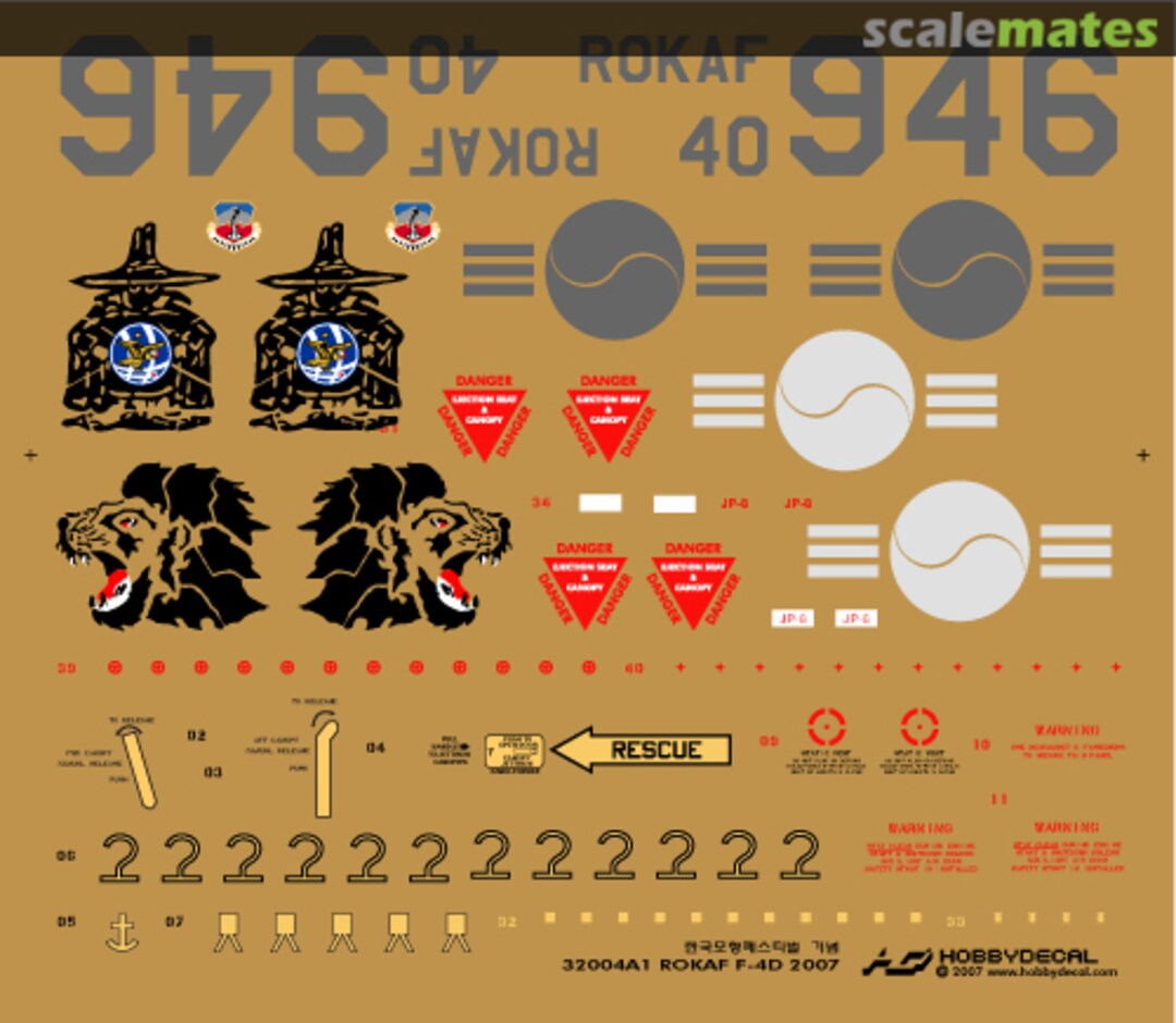 Boxart ROKAF F-4D Phantom II 151st FS / 11th FW 2007 AL32004V2 HobbyDecal