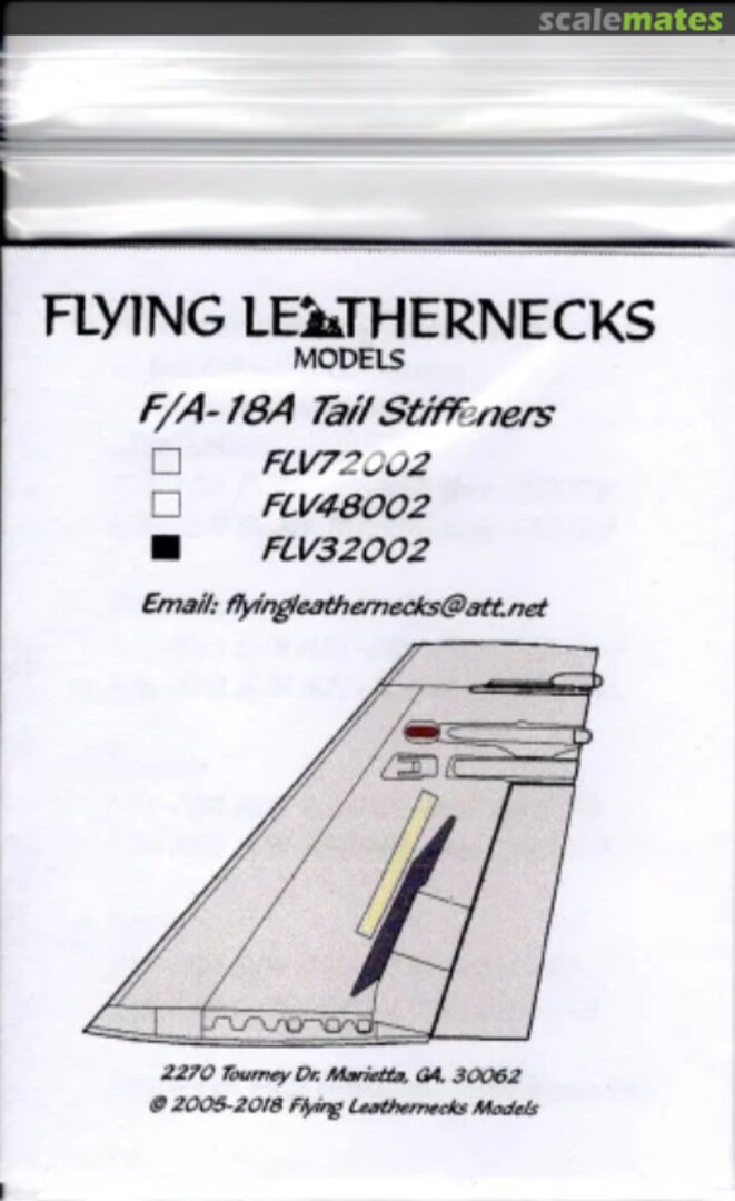 Boxart F/A-18A Tail Stiffeners FLV32002 Flying Leathernecks