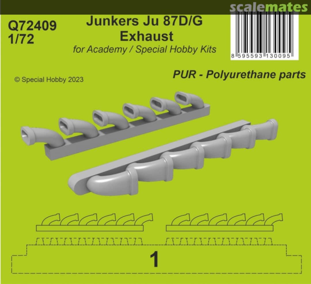 Boxart Junkers Ju 87D/G Exhaust Q72409 CMK