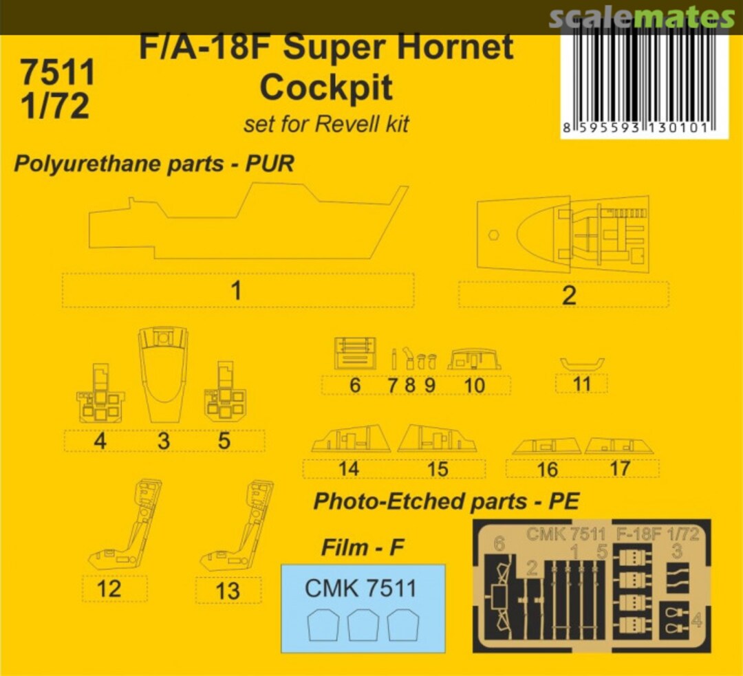 Boxart F/A-18F Super Hornet - Cockpit 7511 CMK