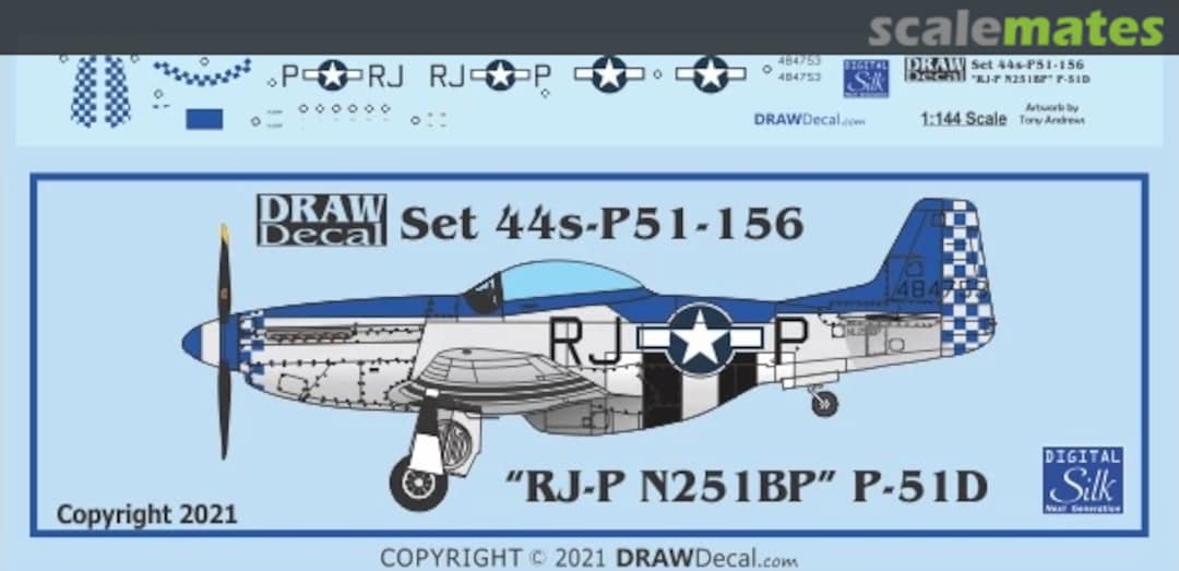 Boxart “RJ-P N251BP” P-51D 44-P51-156 Draw Decal